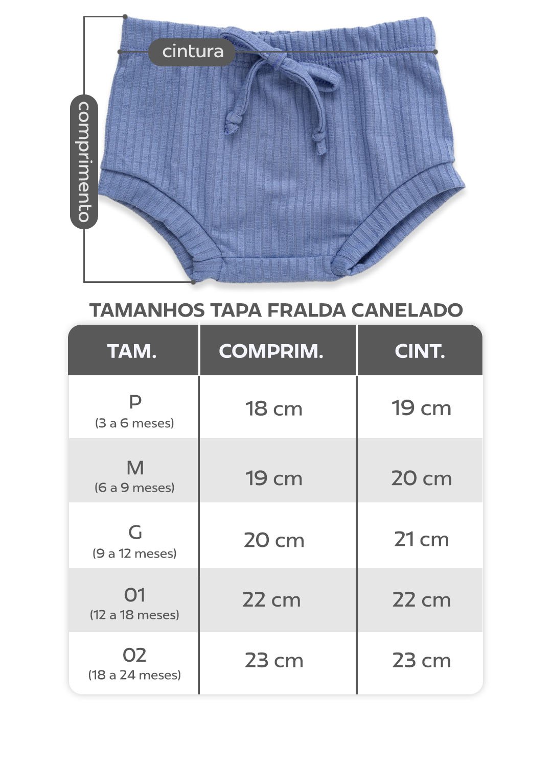 tabela shorts tapa fralda canelado em preto v4