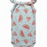 01 body bebe manga curta frufru canelado estampa melancia