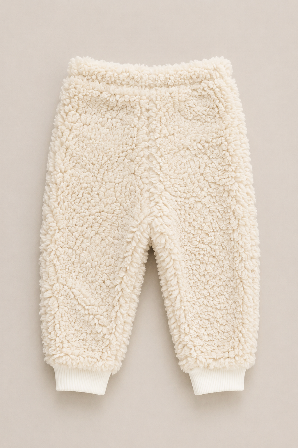 Calça Bebê de Pelo Sherpa Off White