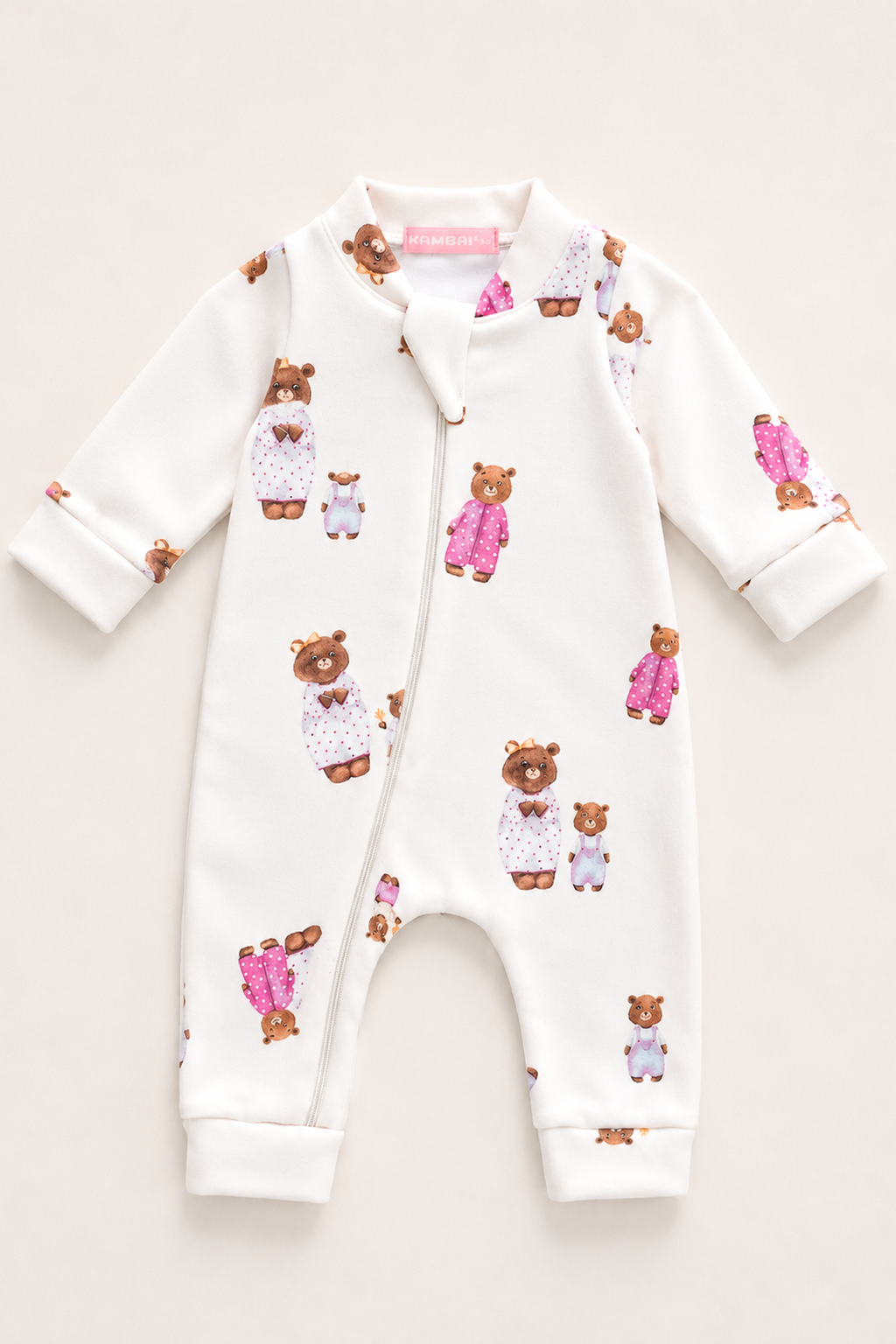 Macacão Bebê Super Soft Longo | Corações Vermelho