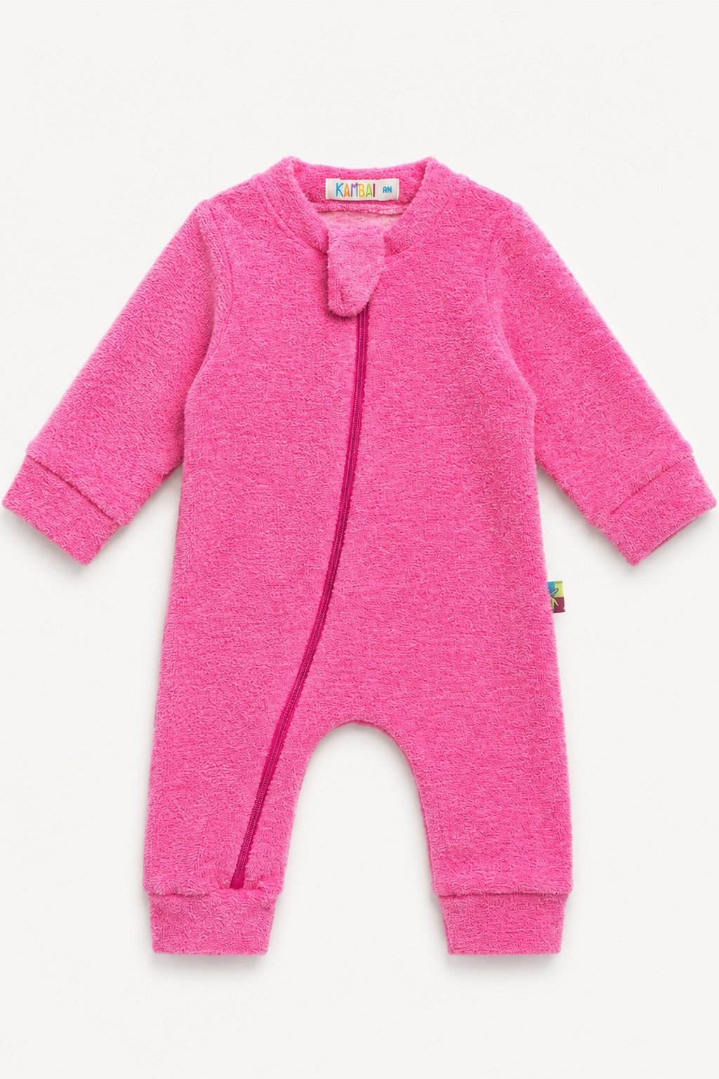 Macacão Bebê Longo de Plush Boucle Peluciado - Rosa Pink