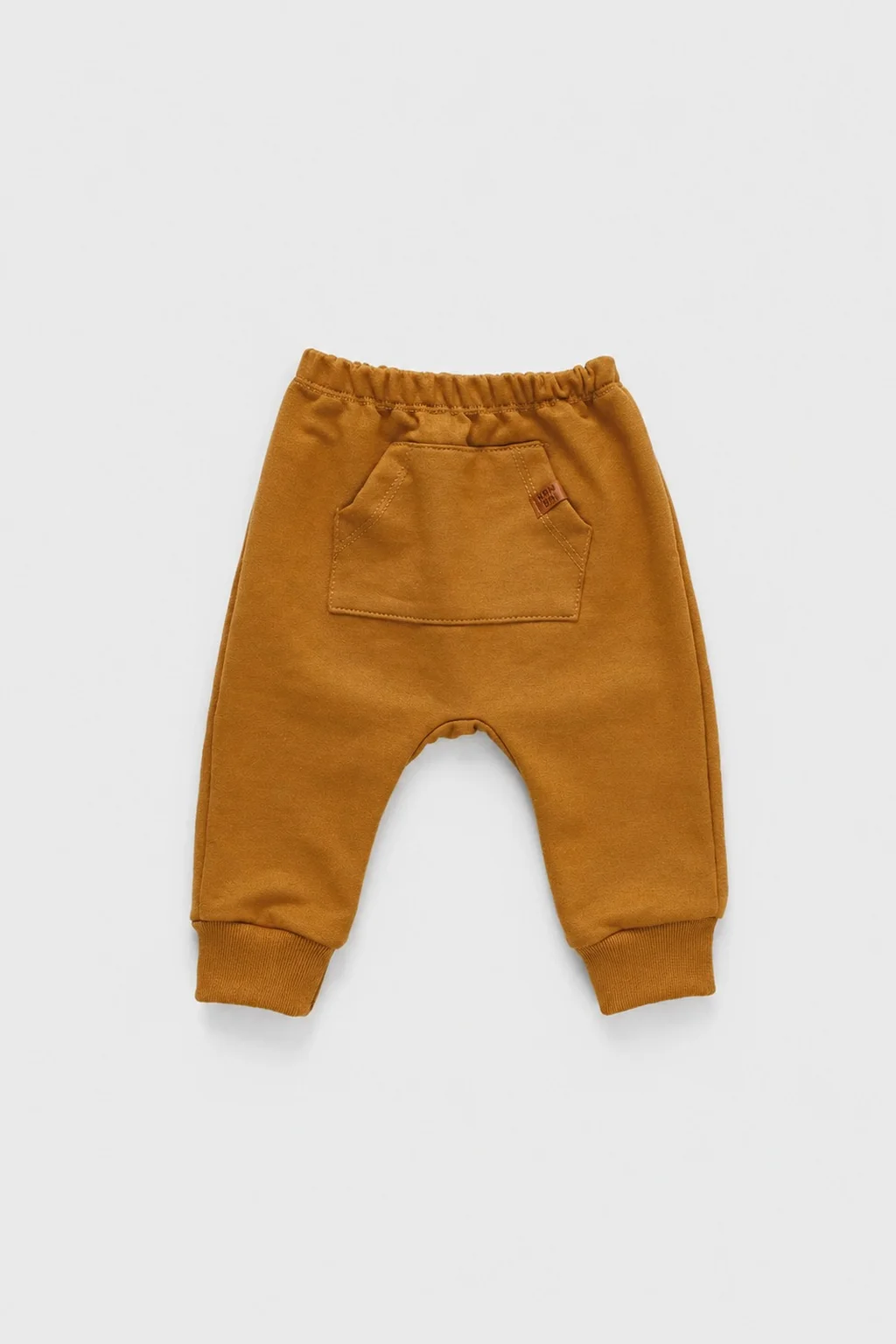 Calça Bebê Minimalista Saruel Moletom Marrom Canela