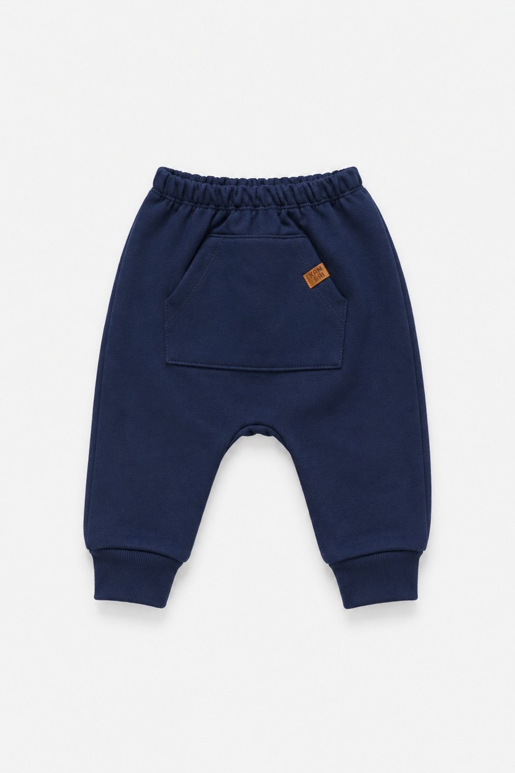 Calça Bebê Minimalista Saruel Moletom Azul Marinho 
