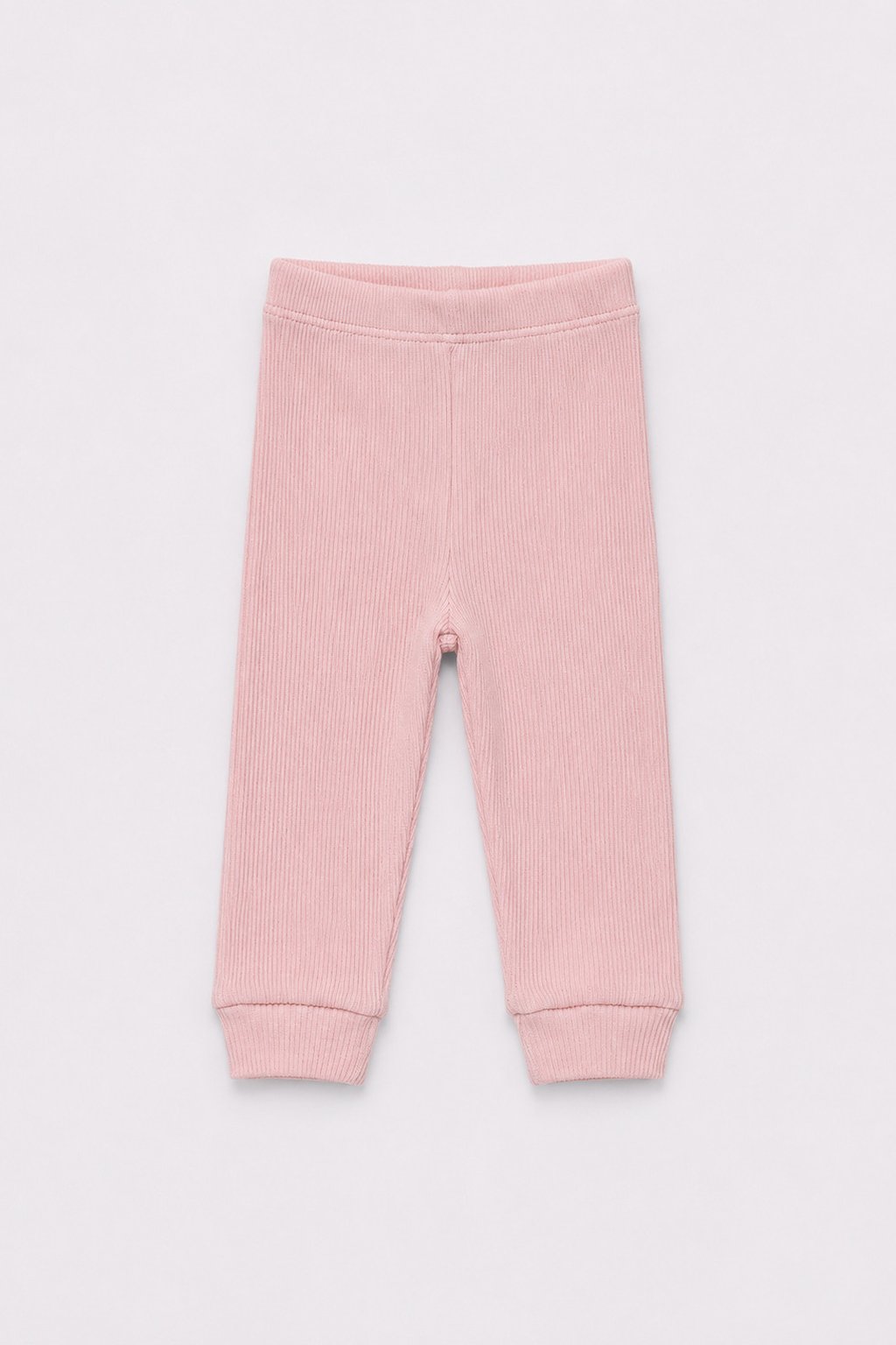 Calça Bebê Canelada Algodão Rosa 