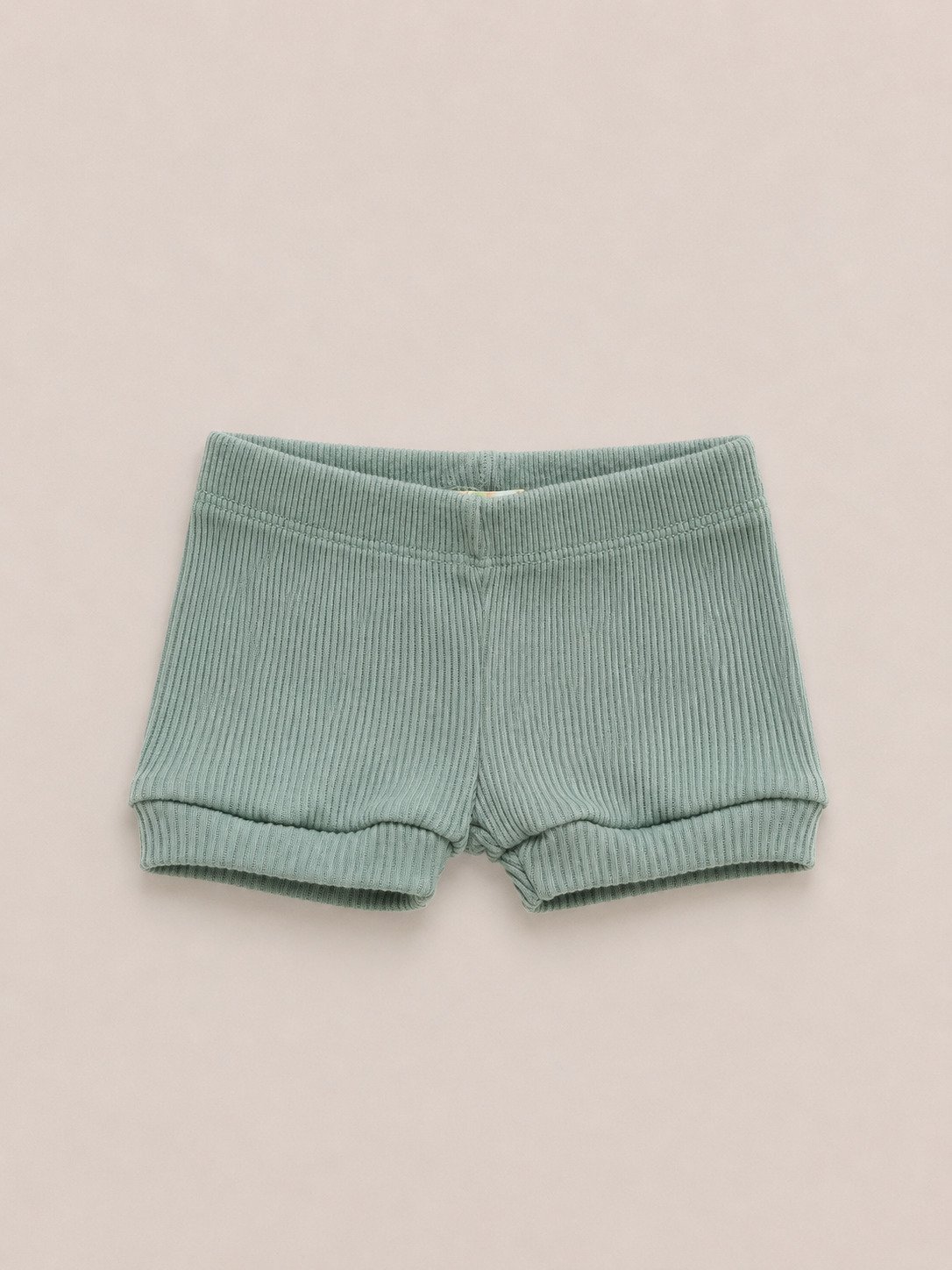 shorts bebe canelado liso verde militar kambai