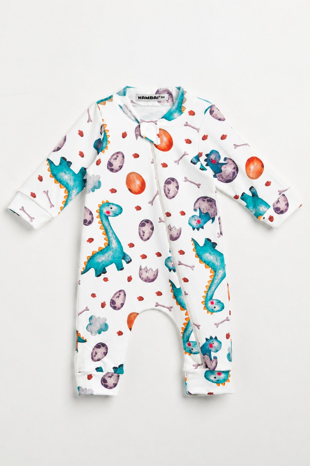 Macacão Bebê Molecotton Dino Baby com Zíper